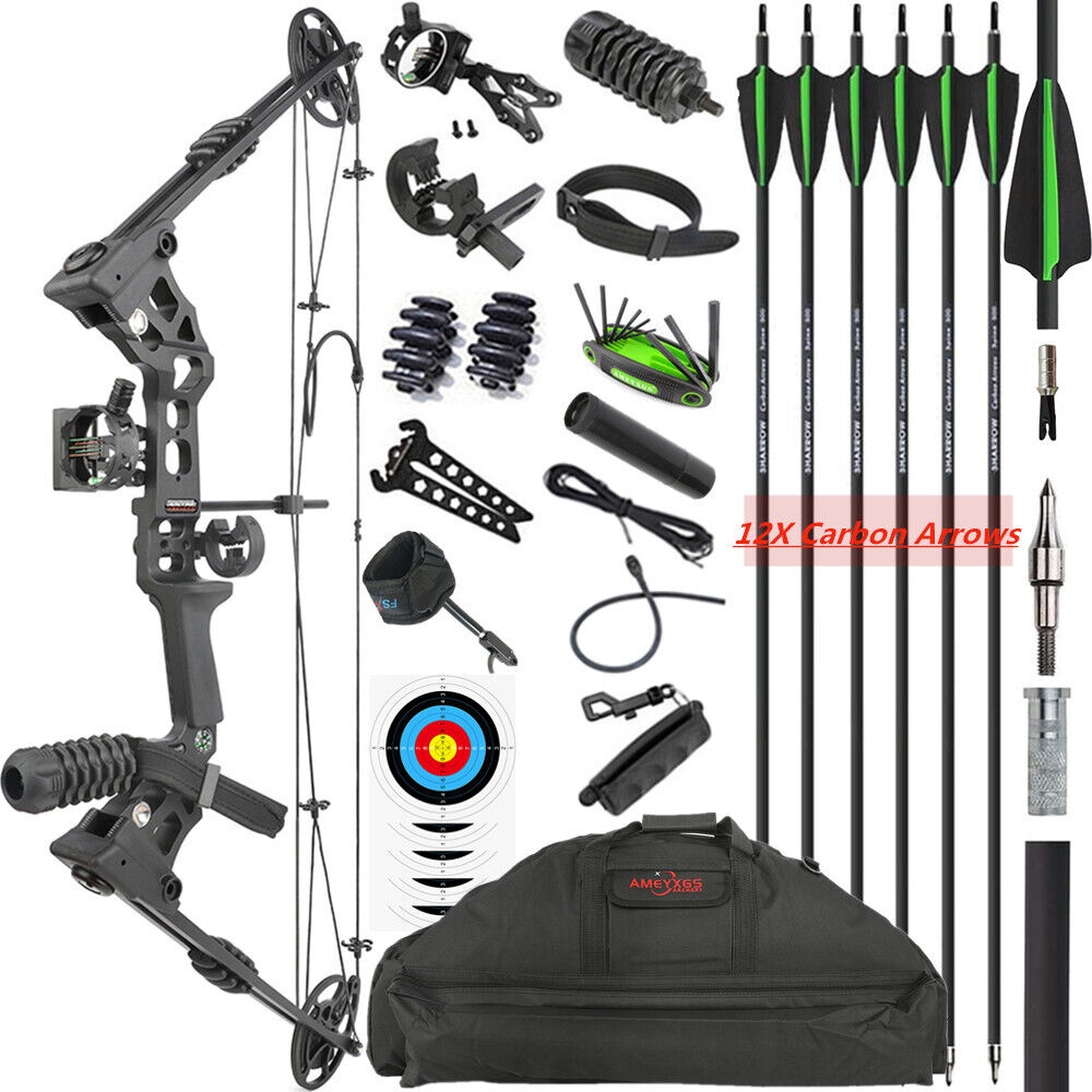 junxing-x8-archery-composite-bow-pack-ชุดลูกศร-20-70-ปอนด์ปรับได้-320fps-ซ้ายและขวา