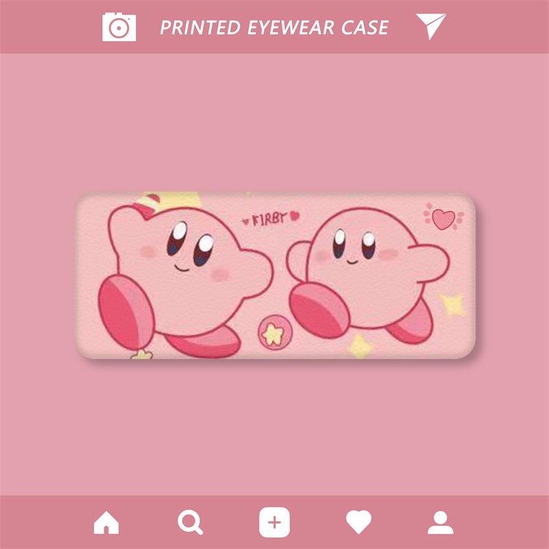 การ์ตูน-kirby-กล่องแว่นตา-นักเรียน-โรงเรียน-เคสแข็ง-ป้องกันแว่นตา-เคสแว่นตา