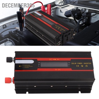 December305 1000W Power Inverter Universal Dual Voltage 12V 24V‑220V Car Solar with LCD Display