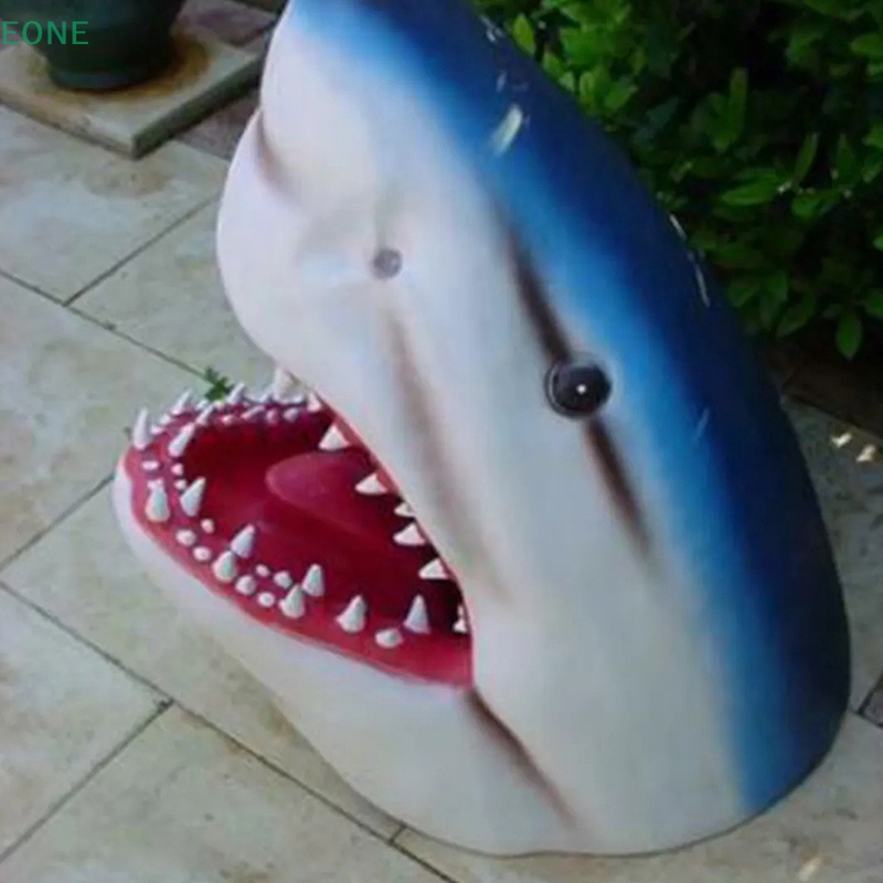 eone-ขายดี-รูปปั้นฉลามขาว-3d-สําหรับตกแต่งผนังบ้าน-สวน