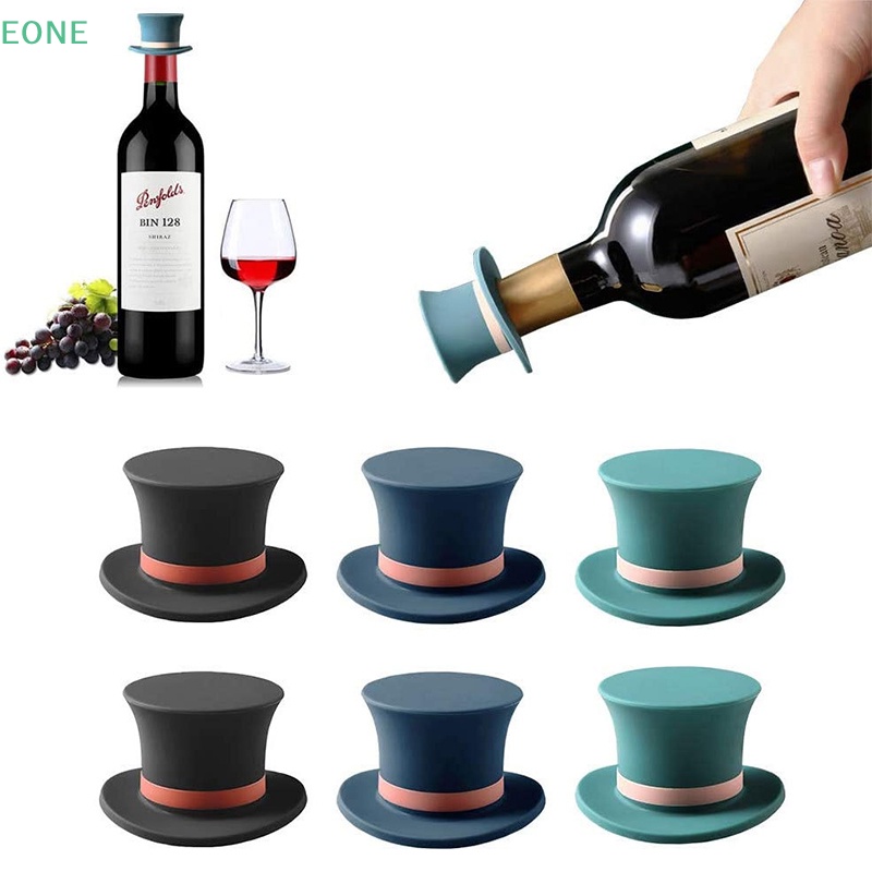 eone-จุกปิดขวดไวน์ซิลิโคน-รูปหมวกโป๊กเกอร์-ใช้ซ้ําได้-สําหรับห้องครัว-บาร์