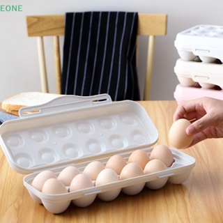 Eone กล่องเก็บไข่ ป้องกันการชนกัน กล่องเก็บไข่ การเก็บรักษา พร้อมคลิปฝาปิด สามารถซ้อนทับได้ ตู้เย็น กรอบ ขายดี