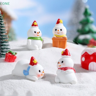Eone ตุ๊กตาหิมะเรซิ่น ขนาดเล็ก สําหรับตกแต่งบ้านตุ๊กตา เทศกาลปีใหม่