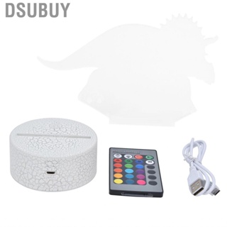 Dsubuy Desk Lamp 16 Colors Table Light 4 Modes Dinosaur Pattern For Birthday Gift