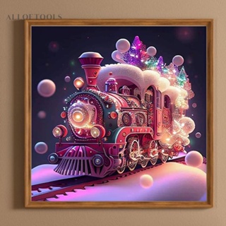 Amzlord ชุดงานจิตรกรรมเม็ดบีด ทรงเพชรกลม 5D รูปรถไฟ สําหรับตกแต่งบ้าน DIY [alloetools.th]