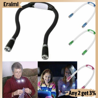 Eralml โคมไฟอ่านหนังสือ Led แบบพกพา ประหยัดพลังงาน งอได้ กว้างพิเศษ