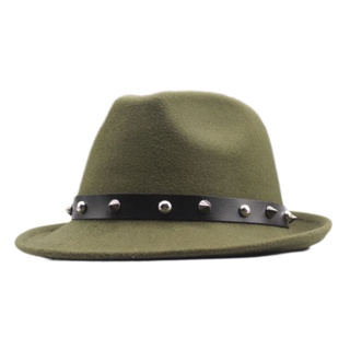 หมวก ผ้าวูล ประดับหมุด สีดํา สไตล์อังกฤษ แฟชั่นสําหรับสตรี