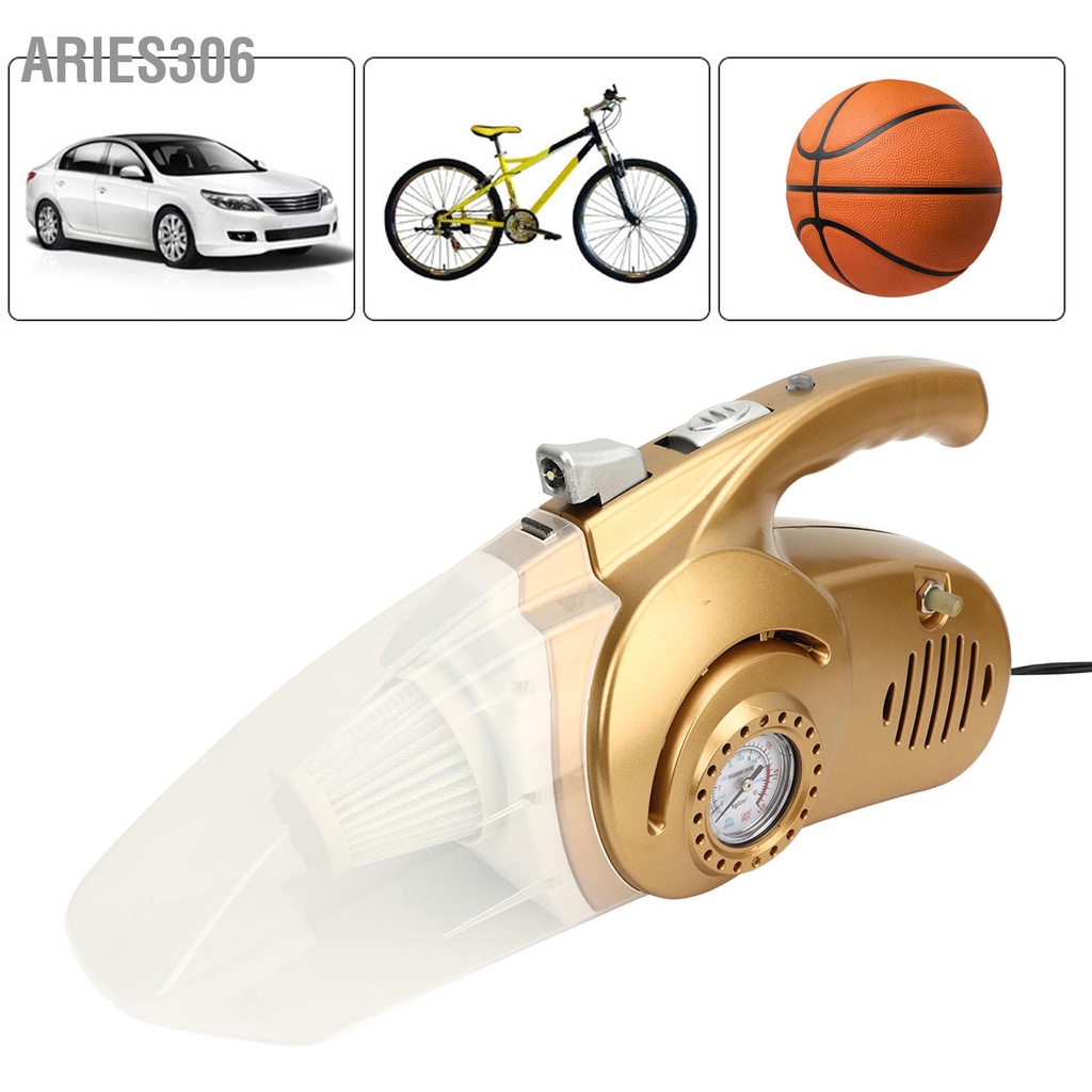 aries306-ยาง-inflator-เครื่องดูดฝุ่นรถยนต์-2-in-1-dc-12v-พร้อมไฟ-led-ทำความสะอาด-gold-เครื่องดูดฝุ่นรถยนต์มือถือสำหรับพองดูดฝุ่น