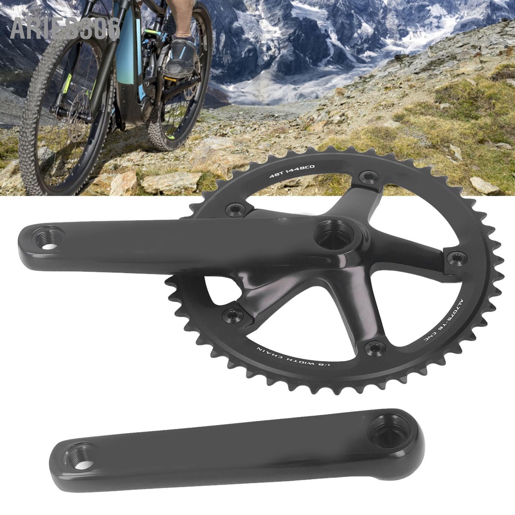 aries306-จักรยานcrankset-48t-black-square-taperอลูมิเนียมจักรยานcranksetสำหรับจักรยานเสือภูเขาจักรยานเกียร์คงที่