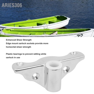 Aries306 2 ชิ้นเรือ Rowlock ซ็อกเก็ต 1/2in หลุม 316 สแตนเลสกระจกภาษาโปลิชคำ Finish Edge Mount สำหรับ Marine ใช้