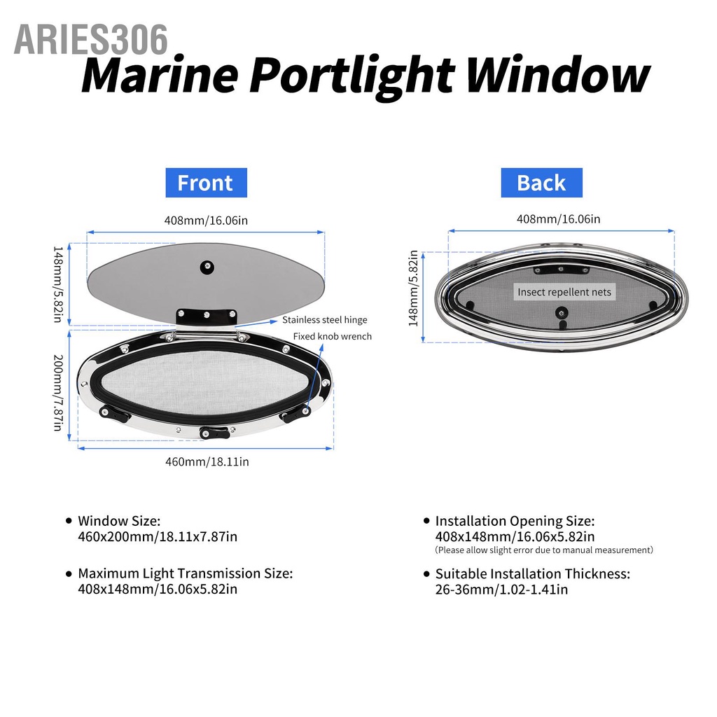 aries306-เรือ-porthole-หน้าต่างรูปไข่ด้านในเปิดประเภทกระจกนิรภัย-uv-กันน้ำ-portlight-hatch-window-สำหรับเรือ-yacht