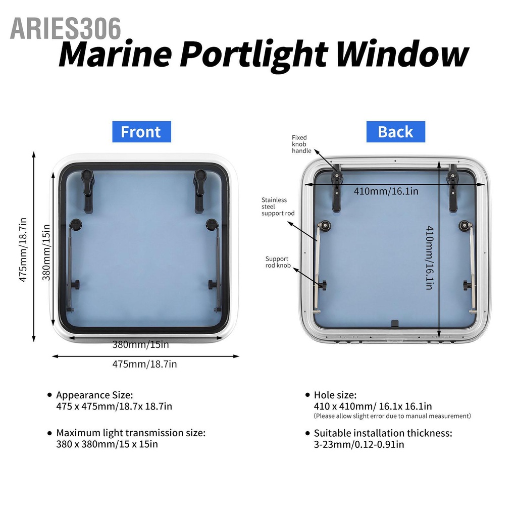 aries306-410x410-มม-เรือระบายอากาศ-hatch-window-square-push-out-deck-porthole-สกายไลท์-escape-สำหรับ-3-23-ความหนา-marine-yacht-rv