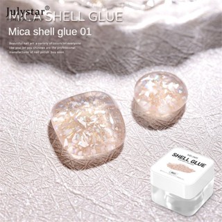 JULYSTAR Xeijayi Ice Permeable เจลเล็บ Glitter เล็บเจลระเบิดแฟลชเล็บเจลเคลือบเงาประกาย Uv Soak Off เจล Lacquer