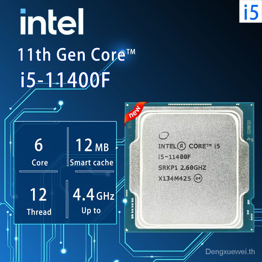 ใหม่-เมนบอร์ด-intel-core-i5-11400f-i5-11400f-2-6-ghz-six-core-twelve-thread-cpu-processor-l3-12m-65w-lga-1200-แต่ไม่มีพัดลม-brxw