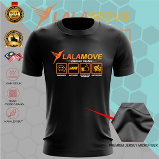 Lalamove DELIVERY เสื้อยืดลําลอง แขนสั้น คอกลม ผ้าไมโครไฟเบอร์ ลาย Baju Jersi Jersey Sublimation