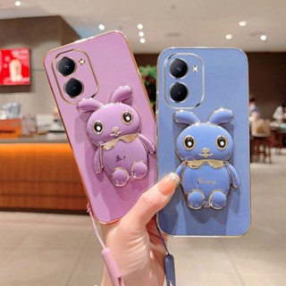 [พร้อมส่ง] เคสโทรศัพท์มือถือ ซิลิโคน กันกระแทก ลายน่ารัก 3D พร้อมขาตั้ง สําหรับ Realme C33 C35 7i C21 C17