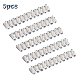 ⚡NEW 8⚡12 Pin Lustre Screw Terminal Block Double Row Transparent PE Terminal (5 Pieces)