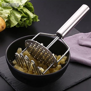 HAMMIA สแตนเลสสตีลทนทาน Double Layer Kitchen Potato Presser Masher Ricer อุปกรณ์มันฝรั่งบด