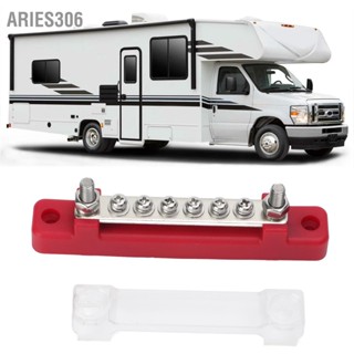 Aries306 6 Terminal Distribution Block Bus Bar PC ป้องกัน M4 สกรู M6 Binding Post สำหรับรถยนต์เรือ RVs รถจักรยานยนต์