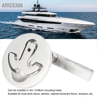 Aries306 สลักฟักเรือพร้อมแผ่นหลัง 62 มม. 316 สแตนเลสสตีลเงิน Flush Pull Cam Lock สำหรับการใช้งานทางทะเล