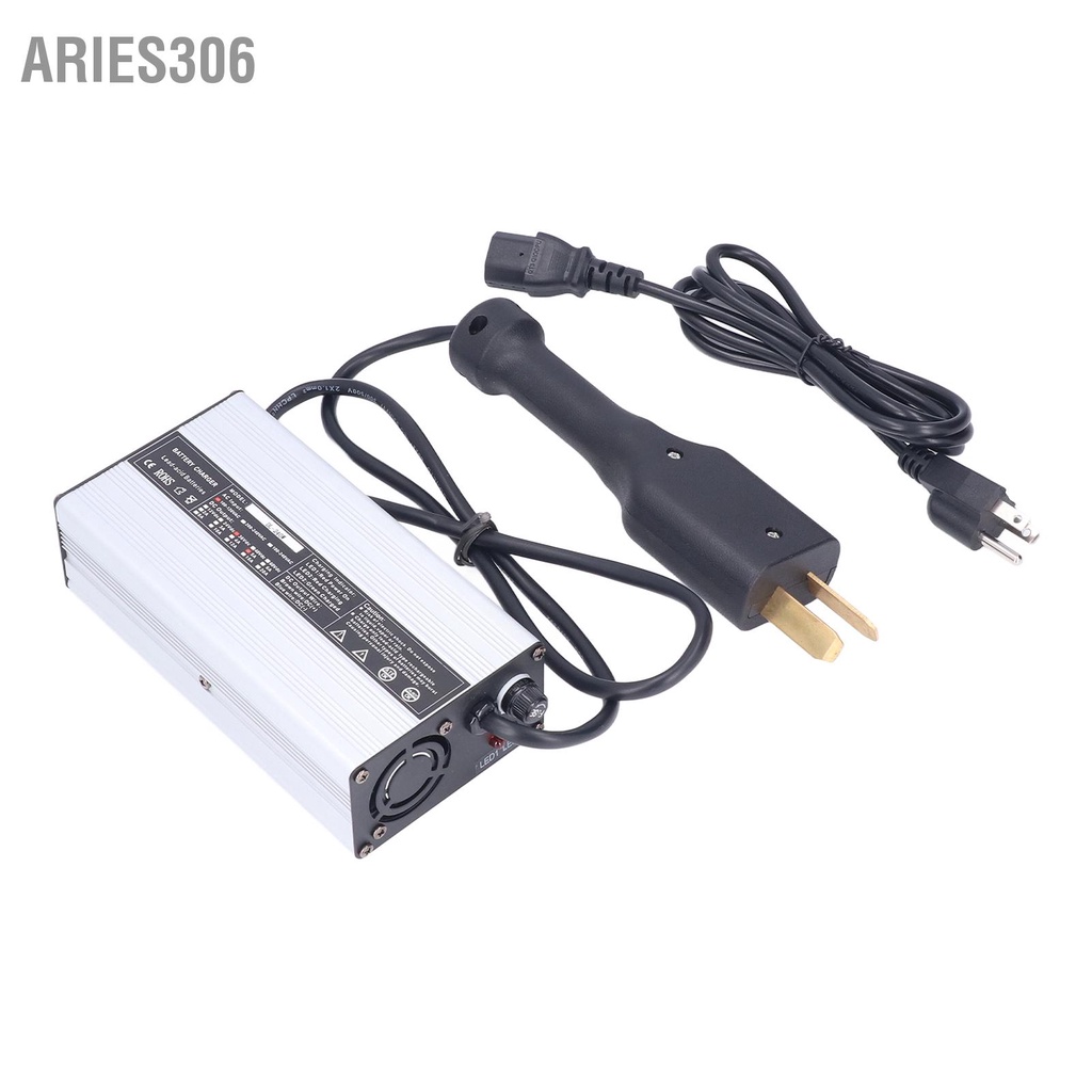 aries306-club-car-battery-charger-36v-5a-หัวแปดเหลี่ยม-us-plug-110v-silver-อลูมิเนียมสำหรับ-ezgo