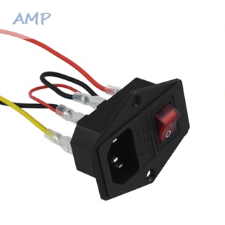 ⚡NEW 8⚡Power Switch Red Rocker Rocker Switch With Triple 10A 250V Fuse Modular Plug