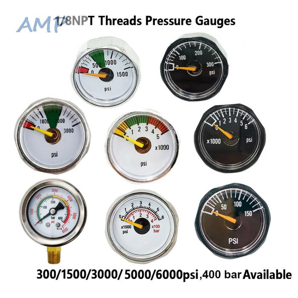 new-8-barometer-pressure-gauge-outdoor-1pcs-0-400bar-1-8npt-thread-paintball