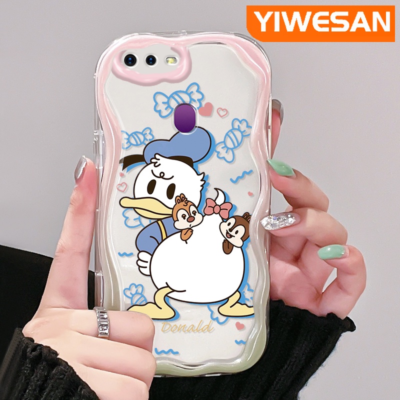 เคสโทรศัพท์มือถือ-ซิลิโคนใส-กันกระแทก-ลายการ์ตูนโดนัลด์ดั๊กน่ารัก-สําหรับ-oppo-f9-f9-pro-a7x-realme-u1-2-pro