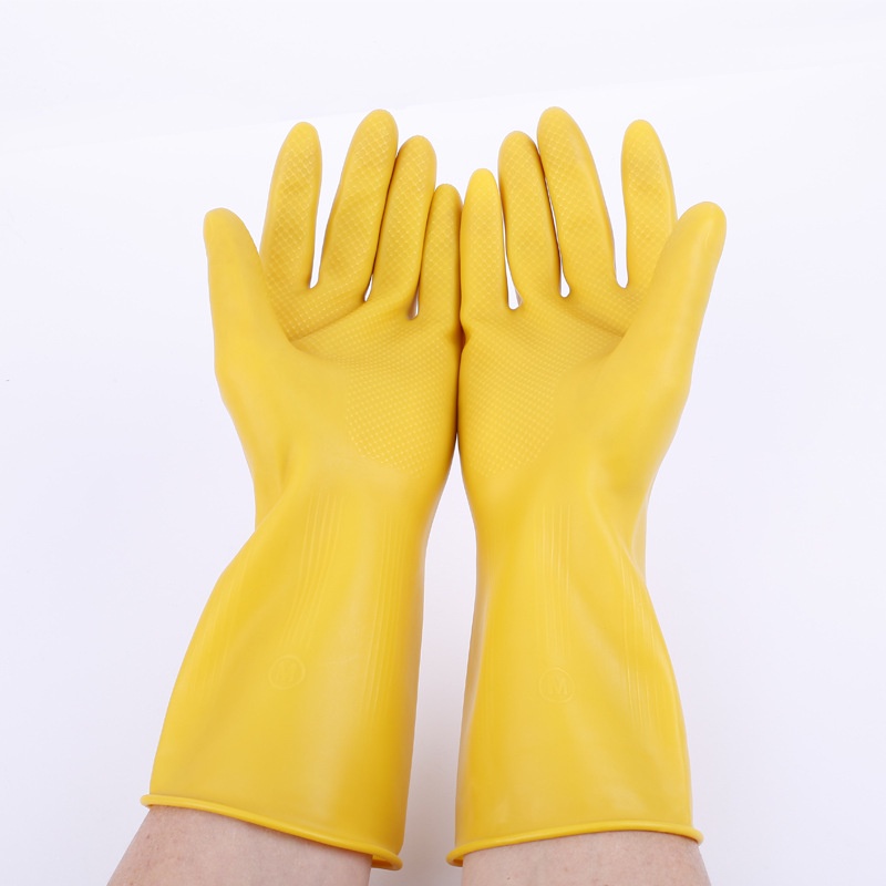 ถุงมือยาง-แบบหนา-กันน้ํา-ของใช้ในครัวเรือน-สําหรับล้างจาน