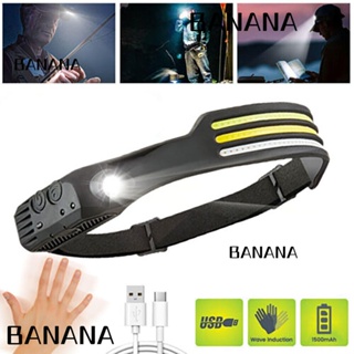 Banana1 แถบไฟหน้า LED ชาร์จ USB กันน้ํา สําหรับตั้งแคมป์