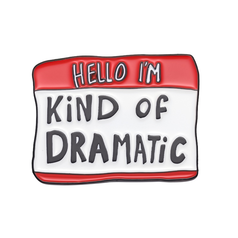 เข็มกลัดโลหะ ลายข้อความ Hello I'm Text 50 แบบ อุปกรณ์เสริม สําหรับติดตก ...