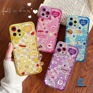 เคสโทรศัพท์มือถือแบบนิ่ม กันกระแทก ลายการ์ตูนหมีแคร์แบร์น่ารัก สําหรับ IPhone 11 14 Pro Max 7 8 6 6S Plus 7Plus 8Plus 12 13 Pro Max SE 2020