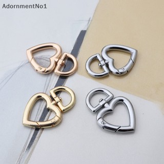 Adornmentno1 ตะขอพวงกุญแจโลหะ รูปหัวใจ หมุนได้ สําหรับทําเครื่องประดับ diy