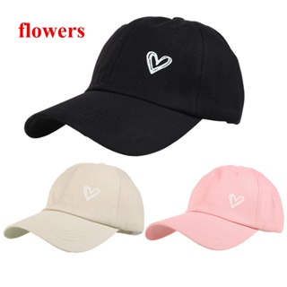 Flowers หมวกเบสบอล กันแดด อเนกประสงค์ แฟชั่นฤดูร้อน สําหรับผู้หญิง นักเรียน