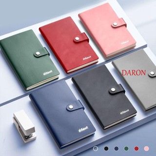 Daron สมุดโน้ตไดอารี่ ปกหนัง PU ขนาด A7 เรียบง่าย สําหรับออฟฟิศ