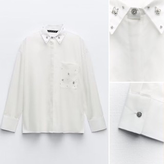 Zara 23 ฤดูใบไม้ร่วง สไตล์ใหม่ เครื่องประดับประดิษฐ์ ตกแต่งเสื้อ ปกเสื้อ แขนยาว แพทช์ ตกแต่งกระเป๋า พร็อพ หรูหรา8741234
