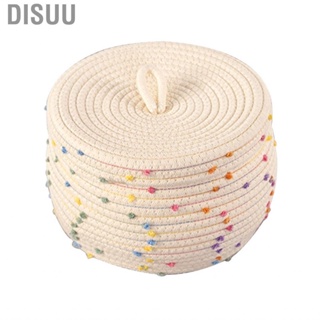 Disuu Rope Storage Box  Soft Round Lid Wide Application Baskets for Eggs