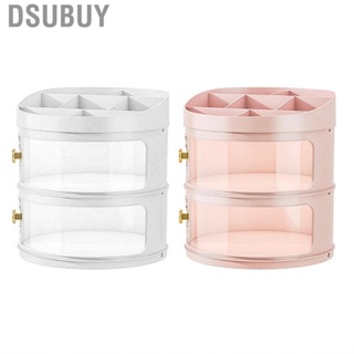 Dsubuy Transparent Makeup  Storage Organizer Dustproof Display Case Desktop Muti Layers Box Holder with Lid