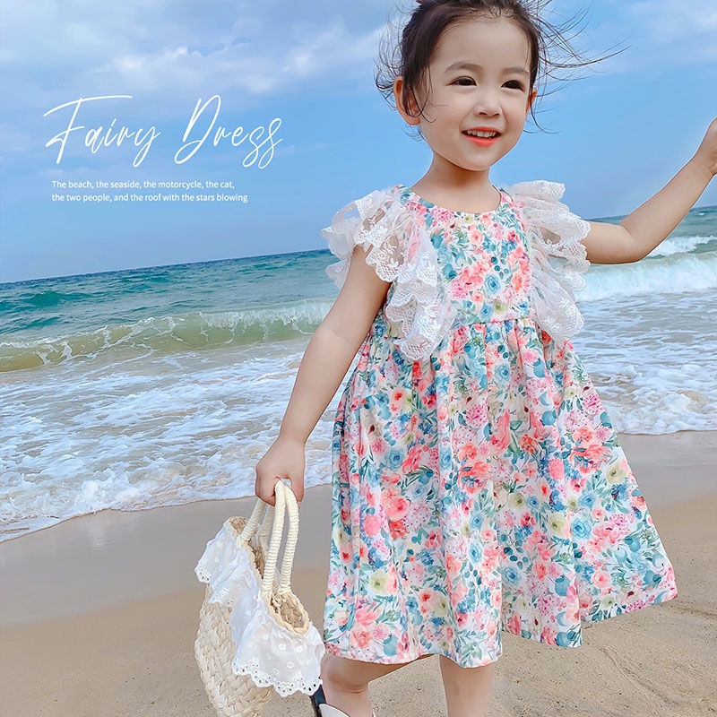 2023-summer-dress-new-girls-broken-flower-dress-baby-princess-dress-foreign-style-childrens-dress-childrens-korean-version-skirt