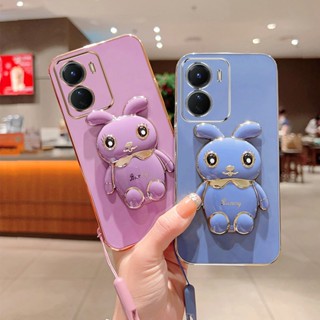 [พร้อมส่ง] เคสโทรศัพท์มือถือ ซิลิโคน กันกระแทก ลายน่ารัก 3D พร้อมขาตั้ง สําหรับ Vivo Y16 Y02 Y02S Y35 V23 Y15S Y15A