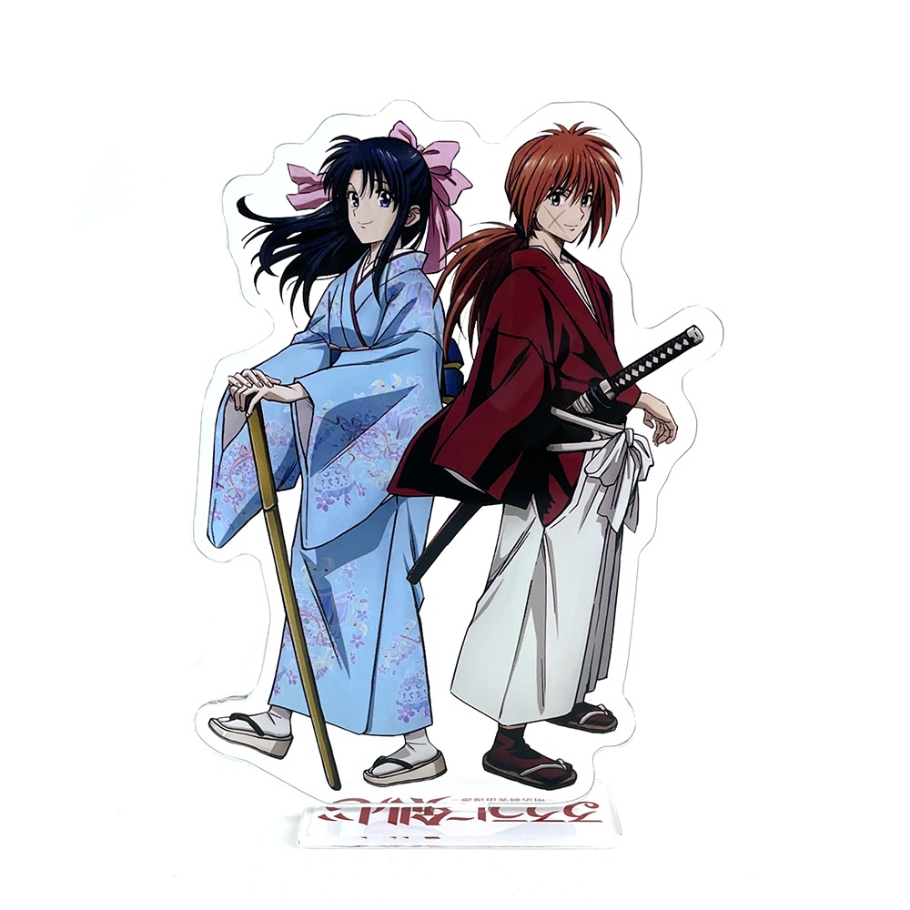 rurouni-kenshin-himura-kenshin-kamiya-kaoru-โมเดลฟิกเกอร์อะคริลิค-รูปคู่รัก-ที่วางจานเค้ก-ท็อปเปอร์-อนิเมะ