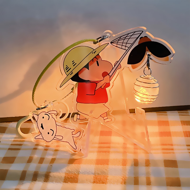 พวงกุญแจ-จี้อะคริลิค-รูปการ์ตูนชินจังน่ารัก-หิ่งห้อยเรืองแสง-สําหรับห้อยตกแต่ง