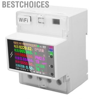 Bestchoices Power Meter 2.4in TFT Display Electric Energy  WIFI Switch AC85‑265V