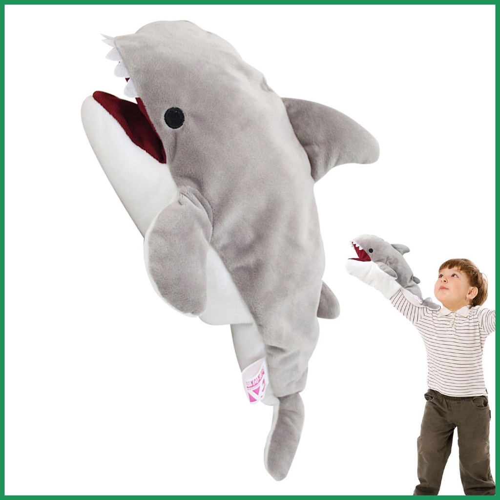 shark-หุ่นมือหุ่นมือหุ่นมือ-shark-plush-ของเล่นเปิดปาก-shark-ventriloquist-ตุ๊กตา-interactive-ผ้าถุงมือตุ๊กตา