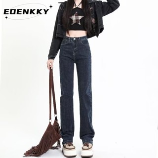 EOENKKY  กางเกงขายาว กางเกงยีสน์ผู้หญิง ทรงหลวม ๆ ตรง Retro Hip Hop Pants 2023 NEW Style  Trendy รุ่นใหม่ สวยงาม สวย A97L88Q 36Z230909