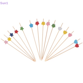 Sun1&gt; แท่งไม้ไผ่ สําหรับเก็บอาหาร ผลไม้ ค็อกเทล ปาร์ตี้ 100 ชิ้น ต่อถุง