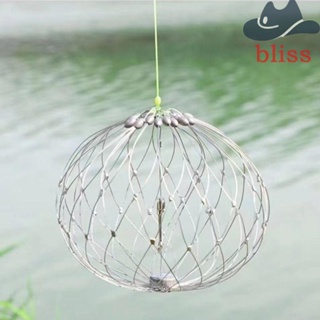 Bliss กรงตาข่ายดักปลา แบบลวดเหล็ก พับได้ ใช้ง่าย มั่นคง สําหรับตกปลาน้ําเค็ม