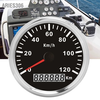 Aries306 3-3/8in มาตรวัดความเร็วรถยนต์ 0-120KM / H พร้อมสัญญาณพัลส์ GPS 9-32VDC สำหรับรถจักรยานยนต์เรือยอชท์