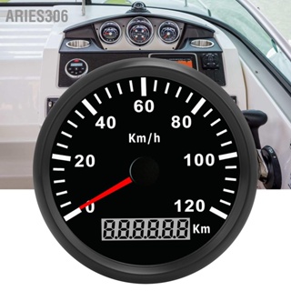 Aries306 3-3/8in GPS Speedometer Universal 0-120KM/H สำหรับรถบรรทุกเรือ 12V 24V พร้อมเสาอากาศ