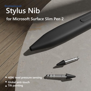 [ElectronicMall01.th] ชุดปลายปากกาสไตลัส แม่เหล็ก 2 หัว แบบเปลี่ยน สําหรับ Microsoft Surface Slim Pen 1 คู่